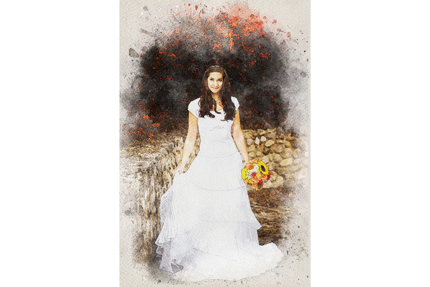 Watercolor Portrait - Digital Image